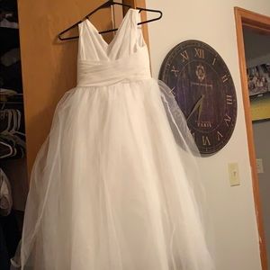 Toddler girls white formal dress